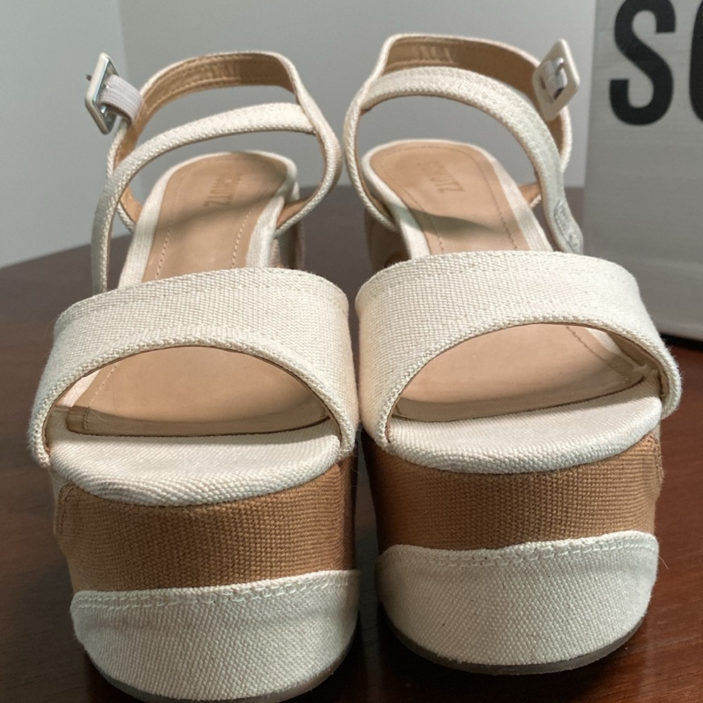 SCHUTZ Three-Tone Multimaterial Platform Heels - Chunky Heels Sz 9.5B - Picture 4 of 16